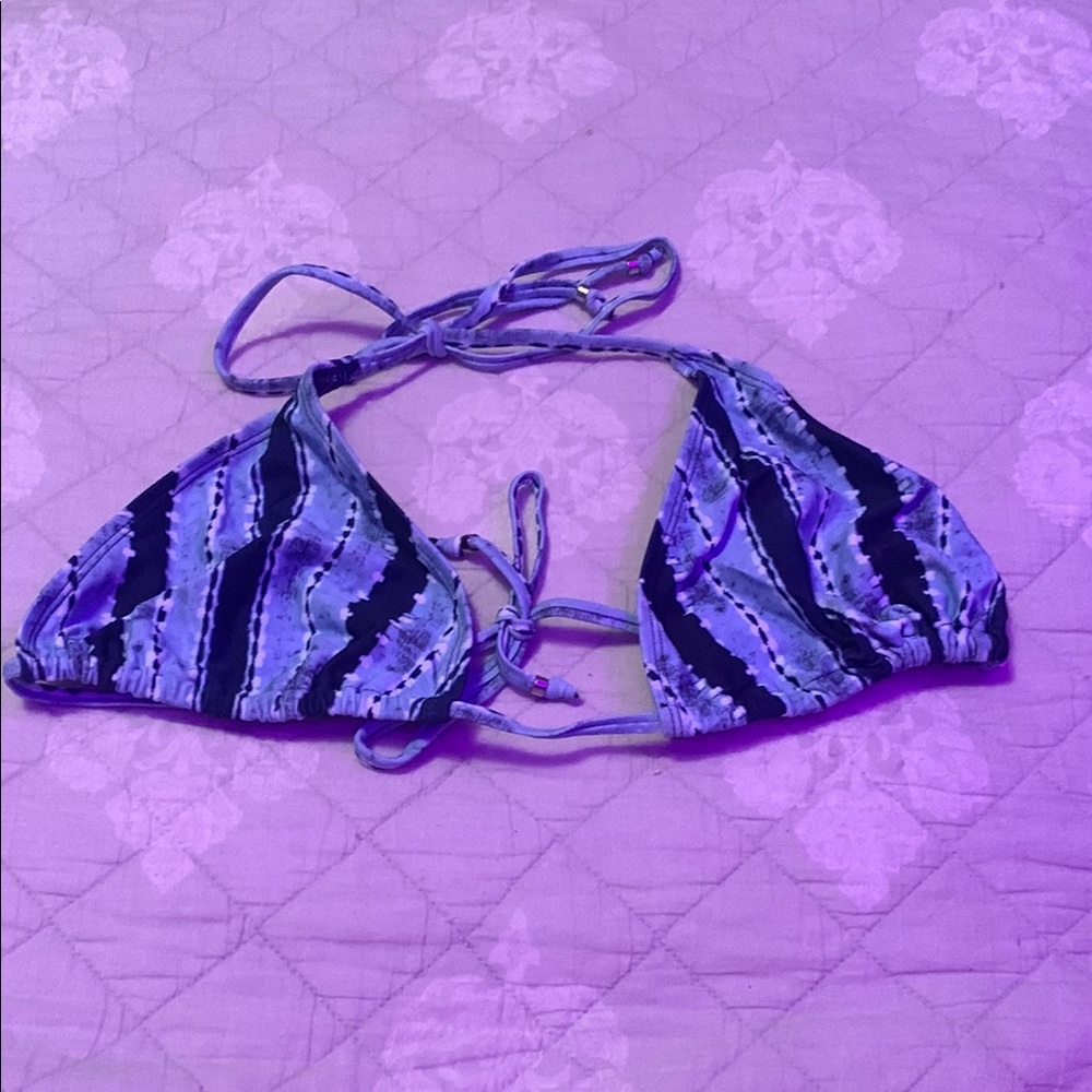 Stylish Purple Tie-Dye Bikini Top